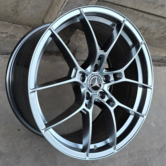 SET DE 4 LLANTAS MERCEDES*. Aro 19 - 5x112. Color Grafito Metalizado. (F045)