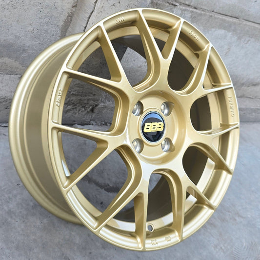 SET DE 4 LLANTAS BBS REV7. Aro 16 - 4x100. Color Dorado. (ZR-V7)