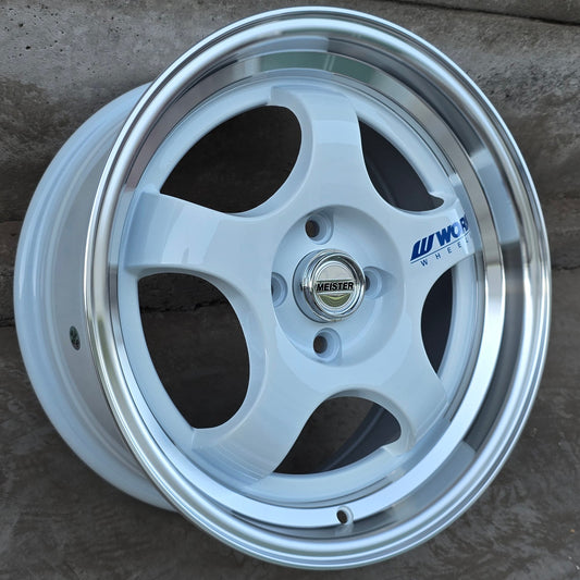 SET DE 4 LLANTAS WORK EMOTION. Aro 16 - 4x100. Color Blanco. (DX548)