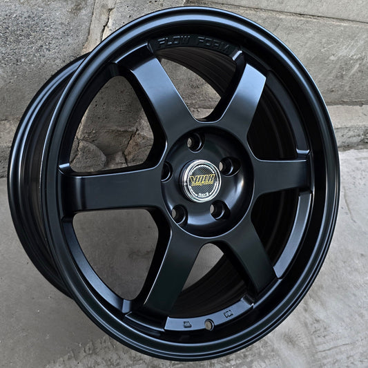 SET DE 4 LLANTAS VOLK TE37. Aro 17 - 5x114. Color Negro. (509)
