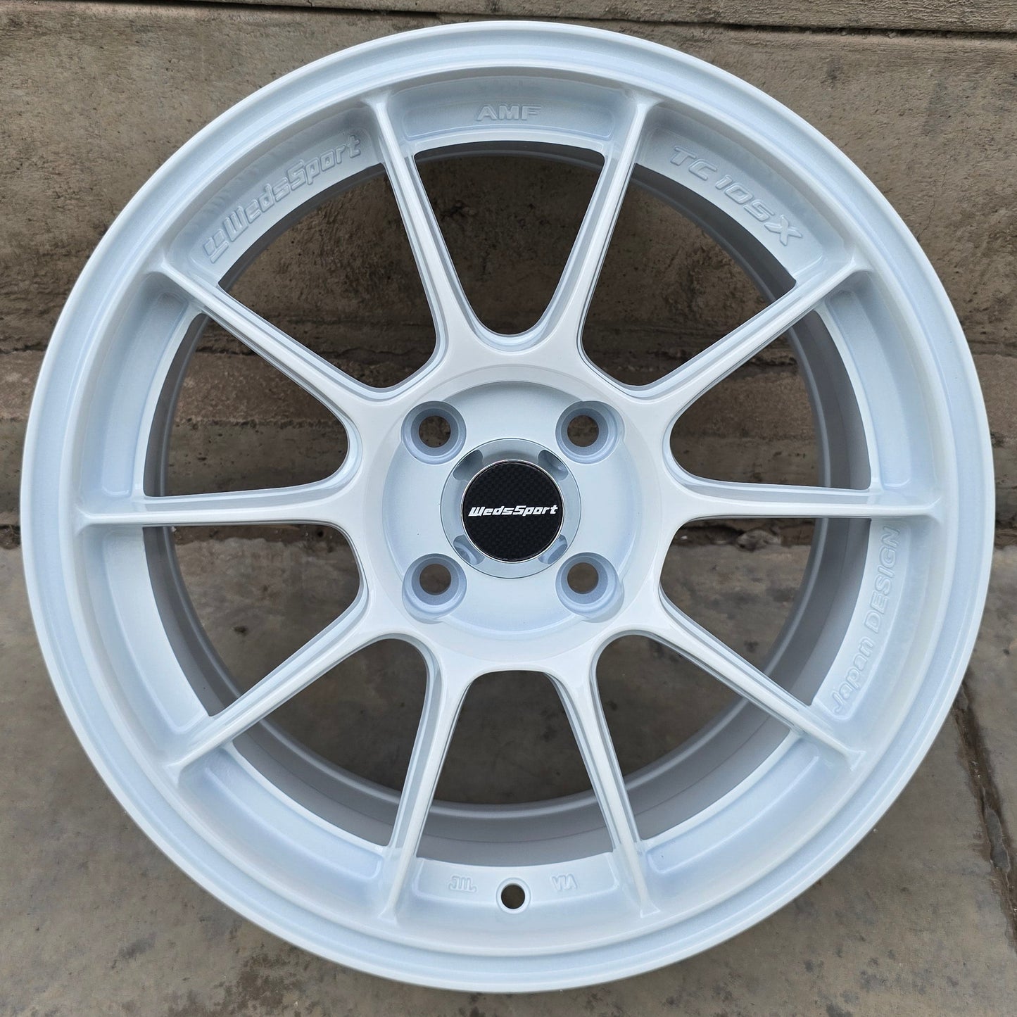 SET DE 4 LLANTAS WEDS SPORT. Aro 15 - 4x100. Color Blanco. (DX133)