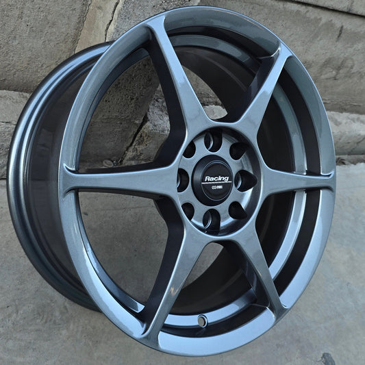 SET DE 4 LLANTAS P1. Aro 15 - 4x100, 4x108. Doble Apernadura. Color Grafito. (P1)
