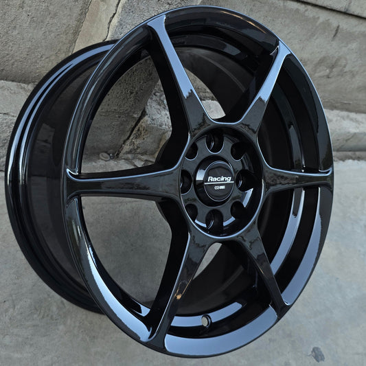SET DE 4 LLANTAS P1. Aro 15-4x100, 4x108. Doble Apernadura. Color Negro. (P1)