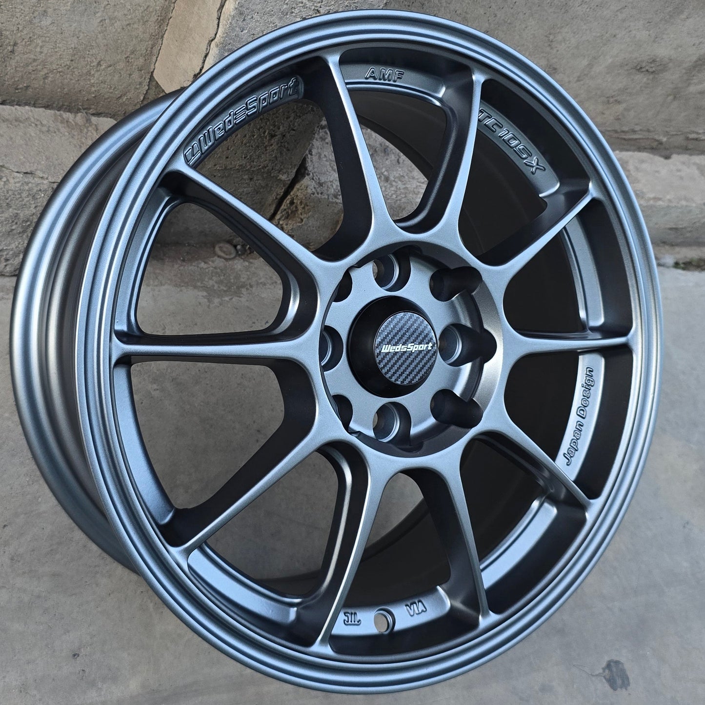 SET DE 4 LLANTAS WEDSPORT. Aro 15 - 4x100, 4x114. Doble Apernadura. Color Grafito. (FF2)