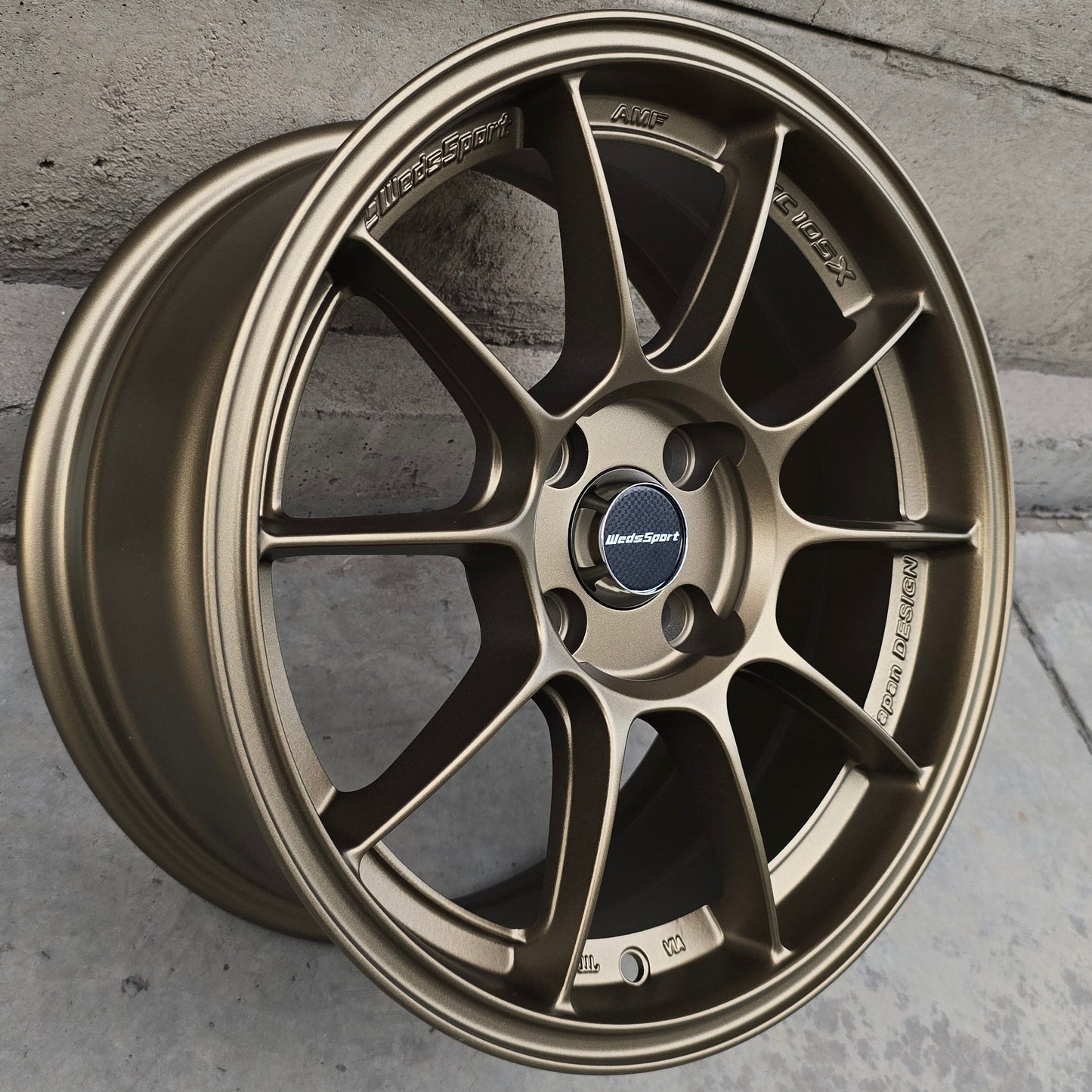 SET DE 4 LLANTAS WEDS SPORT. Aro 15 - 4x100. Color Bronce. (DX133)