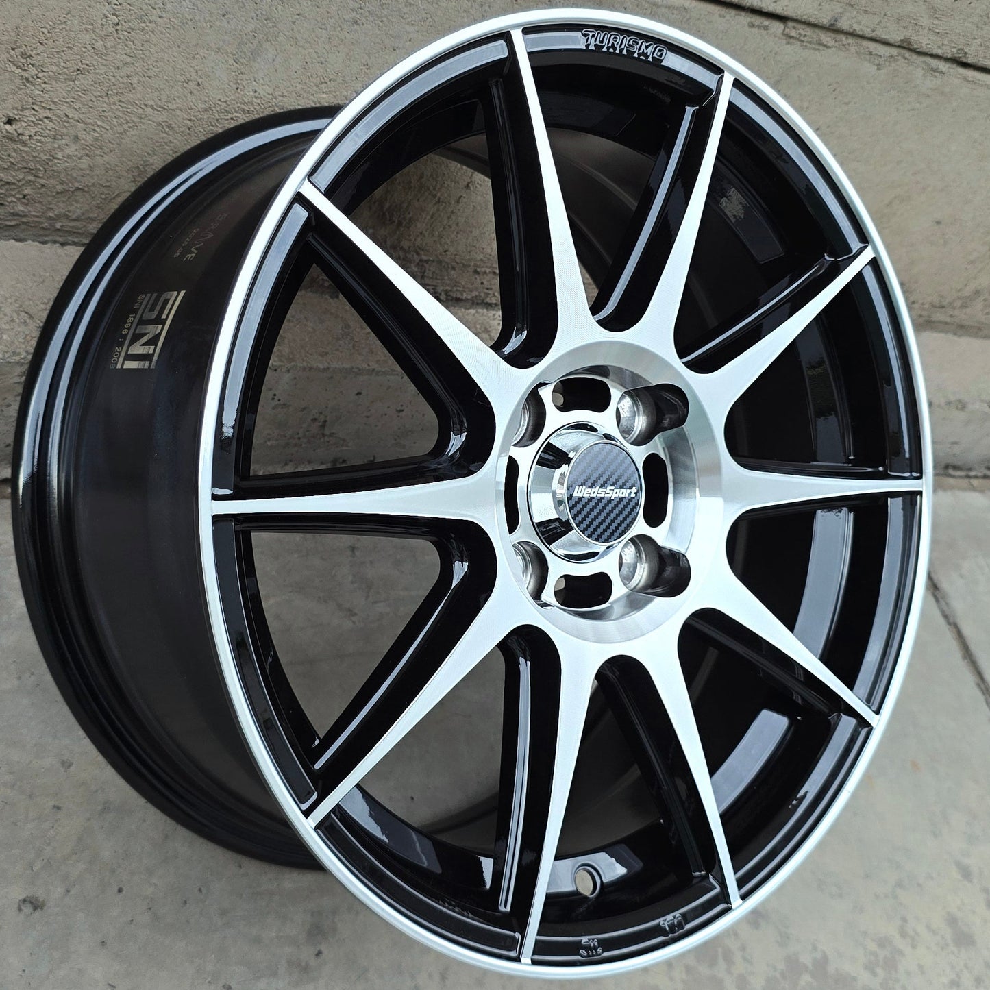 SET DE 4 LLANTAS WEDSPORT. Aro 15 - 4x100. Color Cromado Fondo Negro. (FF10)