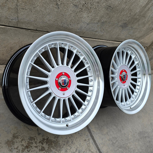 SET DE 4 LLANTAS ALPINA ASIMÉTRICAS. COLOR Plateado. Aro 17- 5x120 (7307F)