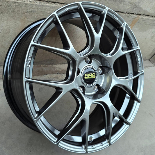 SET DE 4 LLANTAS BBS REV7 * COLOR Grafito Metalizado. Aro 17- 5x112 (ZR-V7)