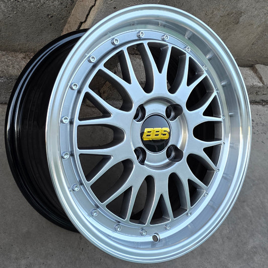 SET DE 4 LLANTAS BBS LEMANS. Aro 15 - 4x100. Color Grafito Metalizado. (506)