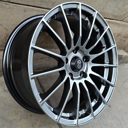 SET DE 4 LLANTAS ENKEI. Aro 17- 5x114. Color Hyper Black / Grafito Metalizado. (ZR007) (ZR007F)