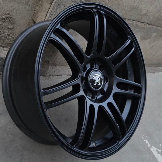 SET DE 4 LLANTAS PEUGEOT *. Aro 17 - 4x100, 4x108. Doble apernadura. Color Negro (17cjcw08b).