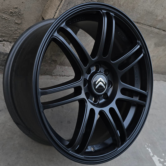 SET DE 4 LLANTAS CITROEN *. Aro 17 - 4x100, 4x108. Doble apernadura. Color Negro (17cjcw08b).