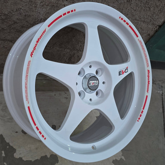 SET DE 4 LLANTAS EVO REGAMASTER COMPETITION *. Aro 17 - 4x100. Color Blanco. (TD121)