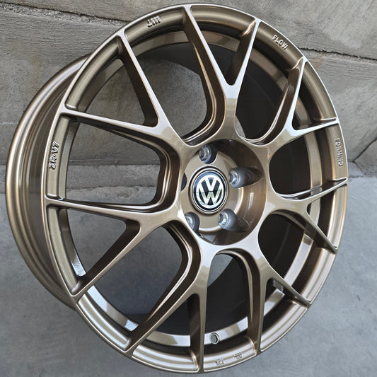 SET DE 4 LLANTAS VOLKSWAGEN * COLOR Bronce. Aro 18- 5x112 (ZR-V7)