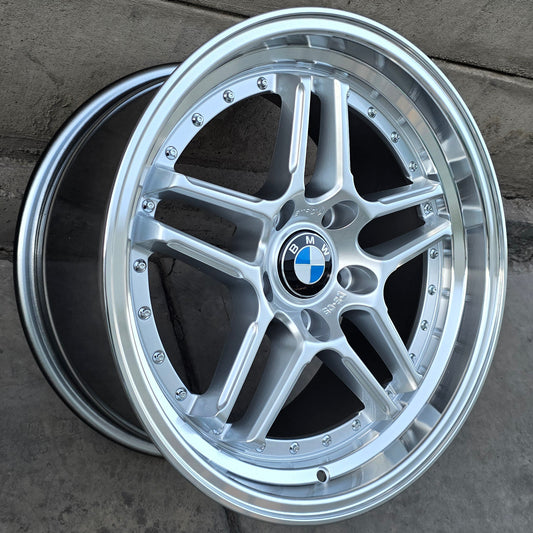SET DE 4 LLANTAS BMW. COLOR Plateado. Aro 17- 5x120 (DS-05)
