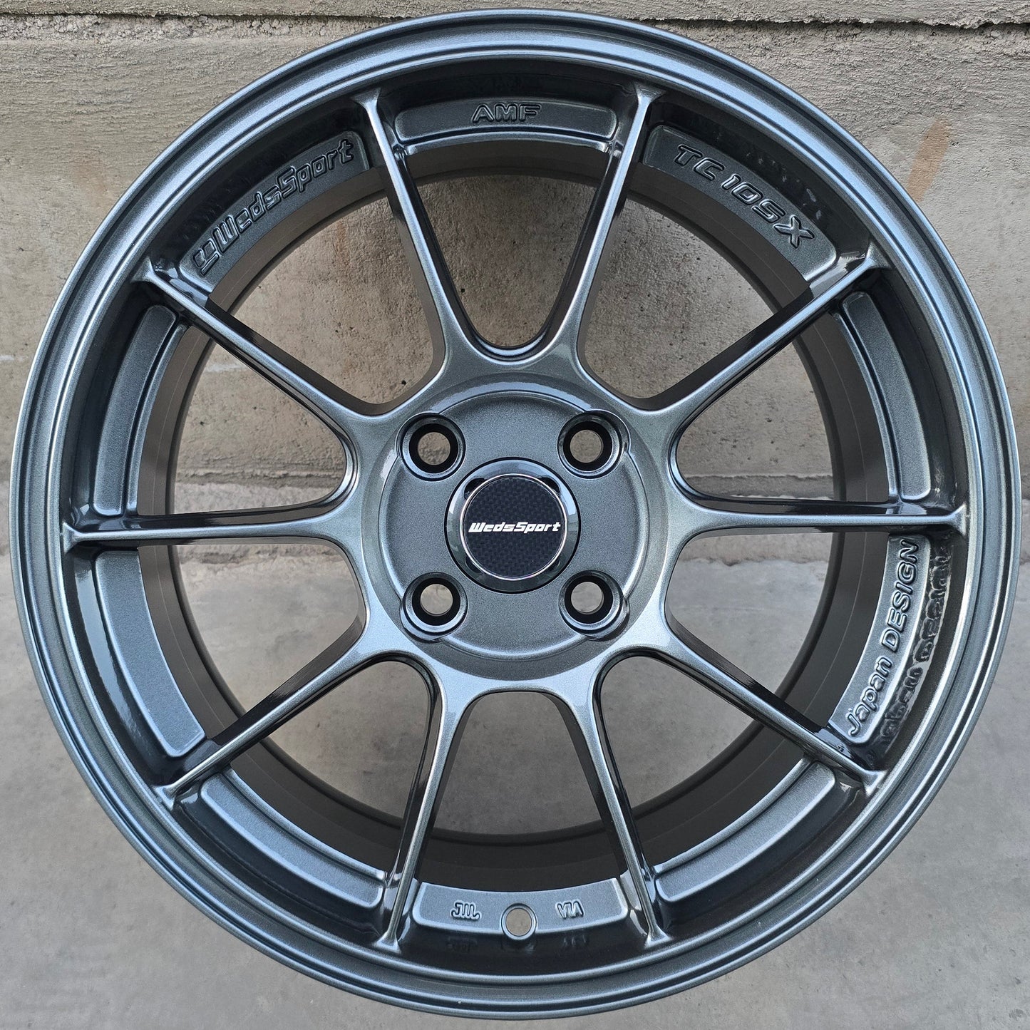 SET DE 4 LLANTAS WEDS SPORT TC105X. Aro 15 - 4x100. Color Grafito. (DX133)