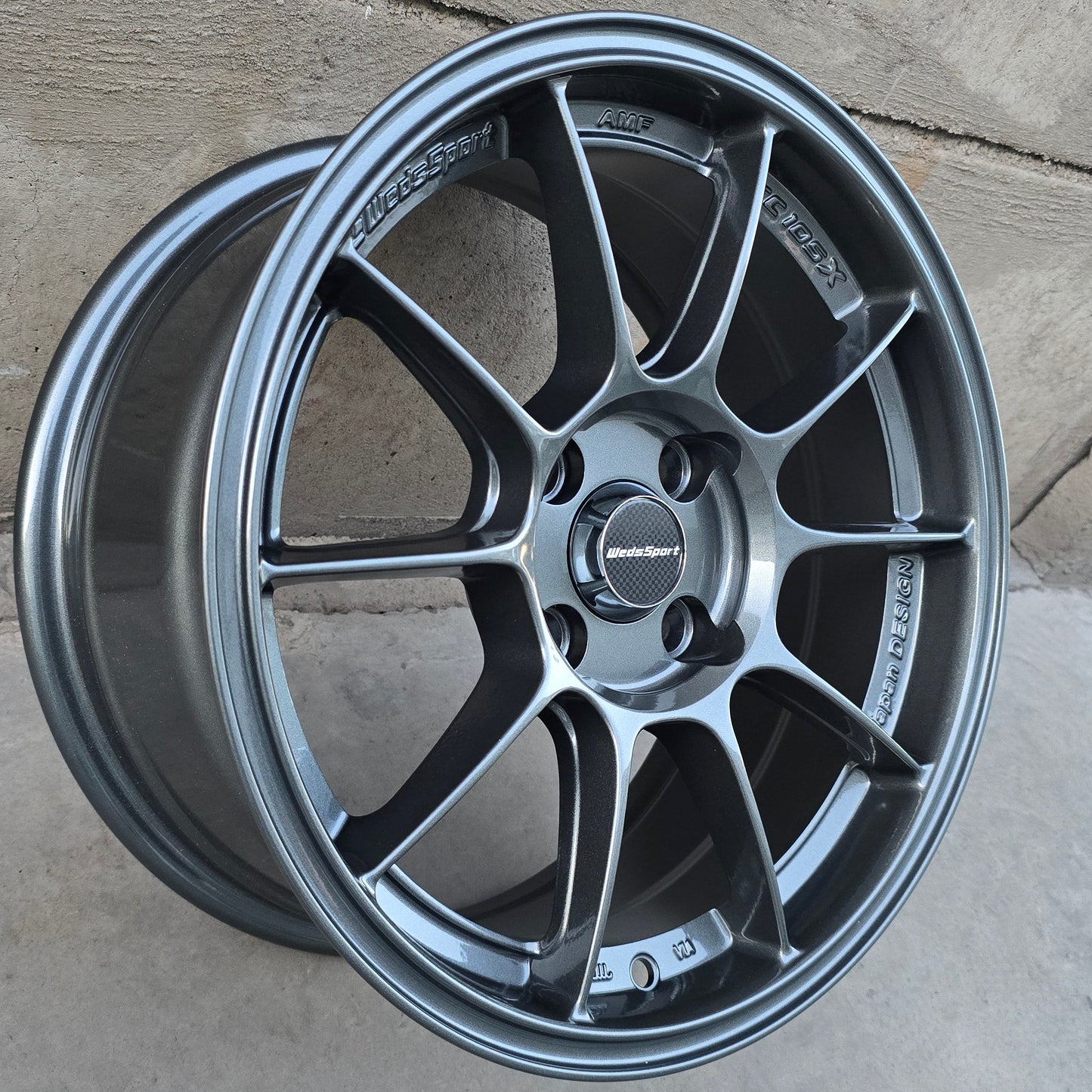 SET DE 4 LLANTAS WEDS SPORT TC105X. Aro 15 - 4x100. Color Grafito. (DX133)