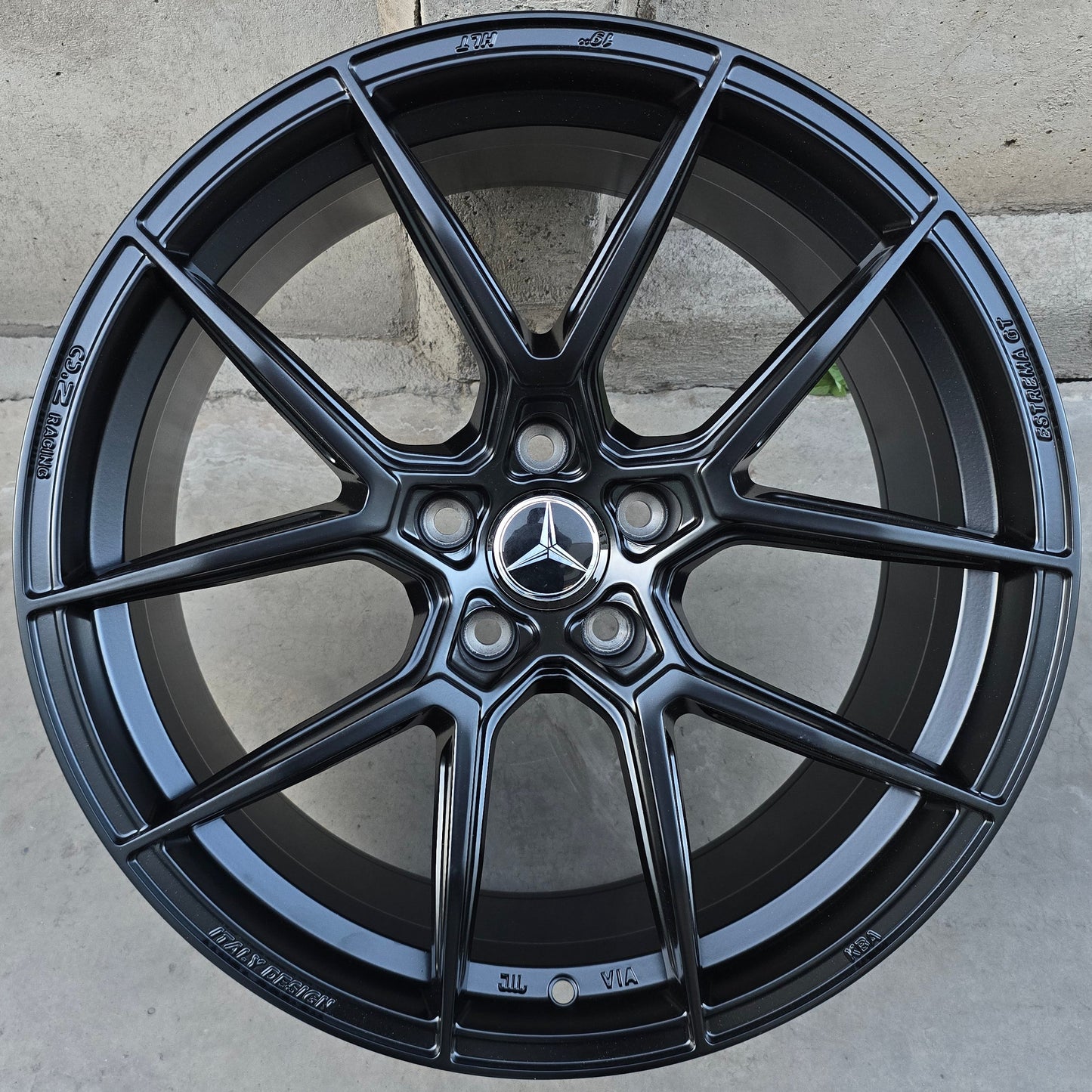 SET DE 4 LLANTAS MERCEDES *. Aro 19 - 5x112 . Color Negro Mate. (FF56)