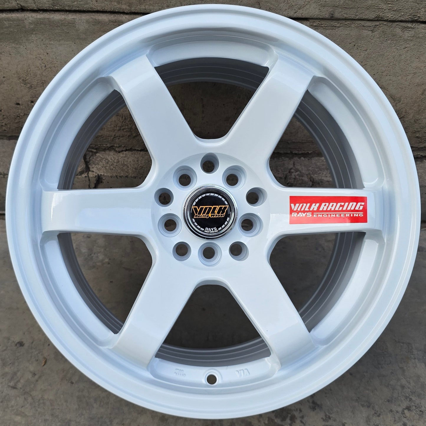 SET DE 4  LLANTAS VOLK TE37 RACING *. Aro 16 - 5x100, 5x114. Doble Apernadura. Color Blanco. (6003)