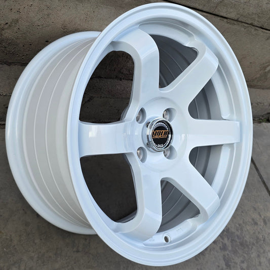 SET DE 4 LLANTAS VOLK TE37 *. Aro 16 - 4x100. Color Blanco. (6003)