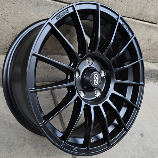 SET DE 4 LLANTAS ENKEI Color Negro. Aro 16 - 5x114. Color Negro Mate. (ZR007)