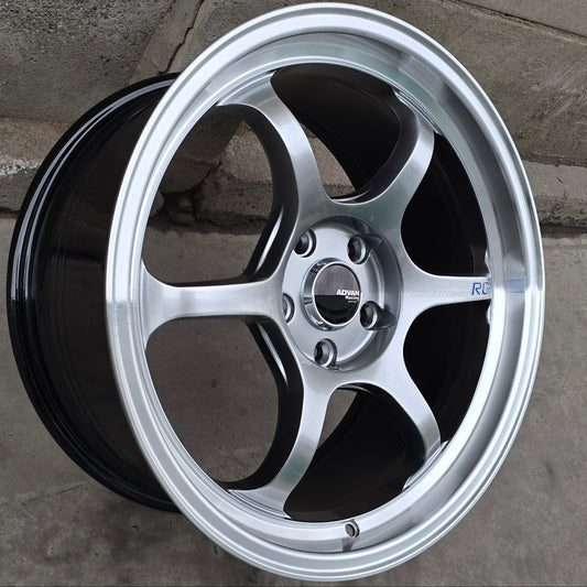 SET DE 4 LLANTAS ADVAN RACING RGD2 COLOR Grafito Metalizado. Aro 18 - 5x114 (RGW012FF)