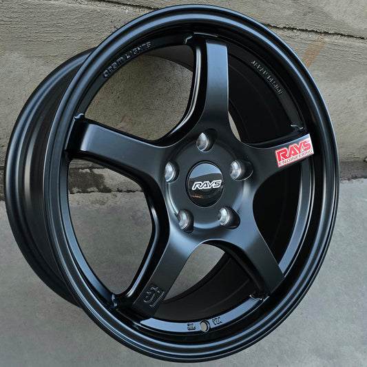 SET DE 4 LLANTAS RAYS GRAMLIGHT. Aro 16 5x114. .Color Negro .(FF09).