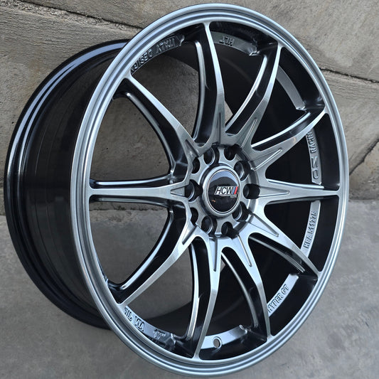 SET DE 4 LLANTAS Color Grafito Metalizado. Aro 17- 5x100, 5x114. Doble apernadura. (DX424)