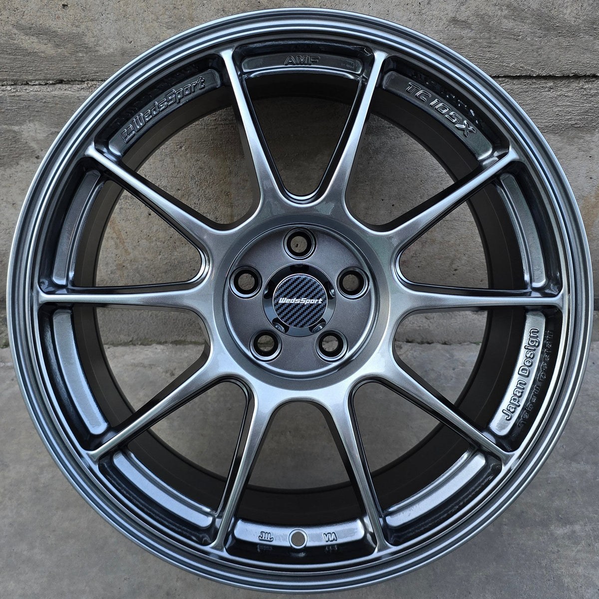 SET DE 4 LLANTAS WEDS SPORT. Aro 17 - 5x100. Color Grafito Metalizado. (DX109)