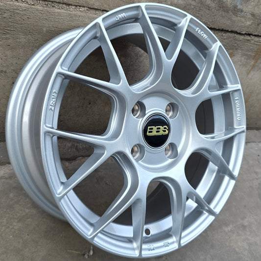 SET DE 4 LLANTAS BBS REV7 * COLOR Plateado. Aro 15- 4x100 (DX221)