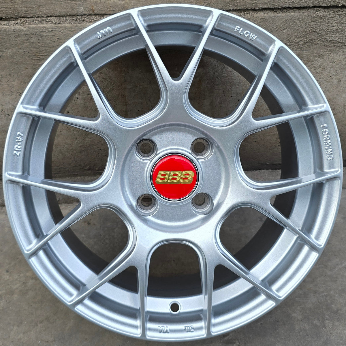 SET DE 4 LLANTAS BBS REV7 RACING * COLOR Plateado. Aro 15- 4x100 (DX221)
