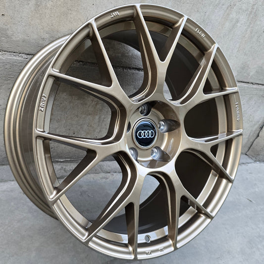 SET DE 4 LLANTAS AUDI *. Aro 19 - 5x112. Color Bronce. (ZR-V7)