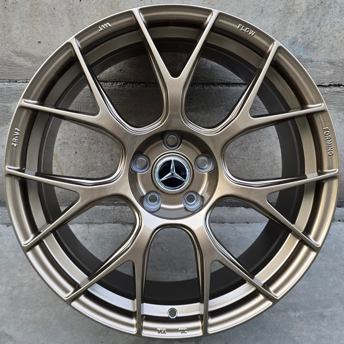 SET DE 4 LLANTAS MERCEDES *. Aro 19 - 5x112. Color Bronce. (ZR-V7)