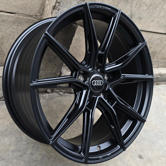 SET DE 4 LLANTAS AUDI *. Color Negro Mate. Aro 18 - 5x112 (X807191)