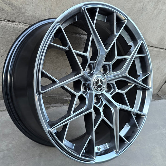 SET DE 4 LLANTAS MERCEDES *. Color Grafito Metalizado. Aro 18 - 5x112 (H754F)