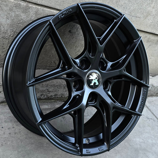 SET DE 4 LLANTAS PEUGEOT *. Aro 16 - 5x108. Color Negro Mate. (X161076)
