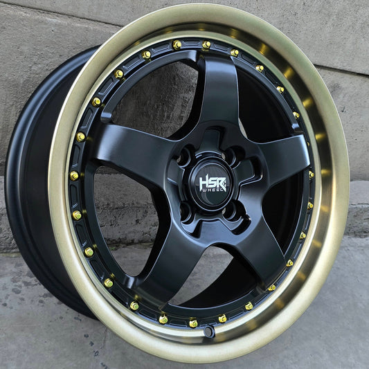 SET DE 4 LLANTAS Color Negro Bronce. Aro 16 - 4x100. (BOB)