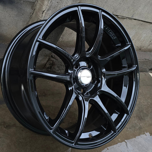 SET DE LLANTAS WORK EMOTION COLOR Negro Brillante. Aro 17- 5x100 (1151)
