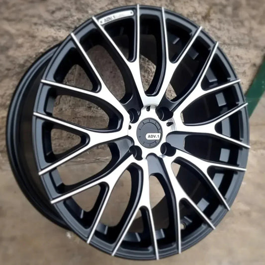 SET DE LLANTAS 5D5. Aro 17 - 4x108. Color Cromado Fondo Negro. (334-54)