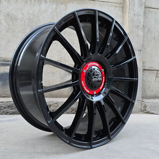 SET DE LLANTAS OZ SUPER TURISMO COLOR Nero Brillante. Aro 19 - 5x100 , 5x112 (9p150p-ff1258b)