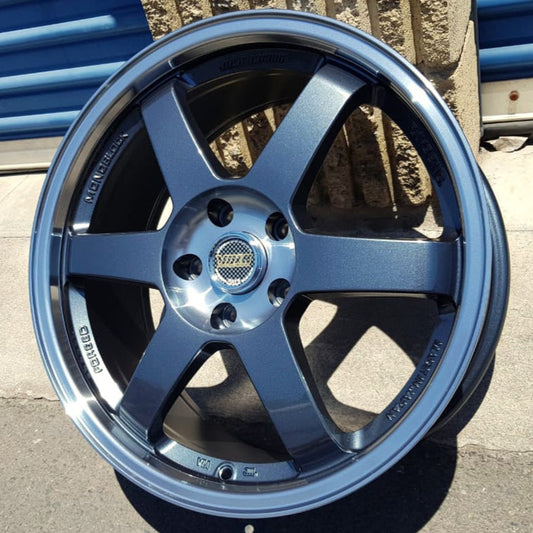 SET DE LLANTAS VOLK TE37 COLOR Grafito Aro Cromado. Aro 18 - 5x114 (K001)