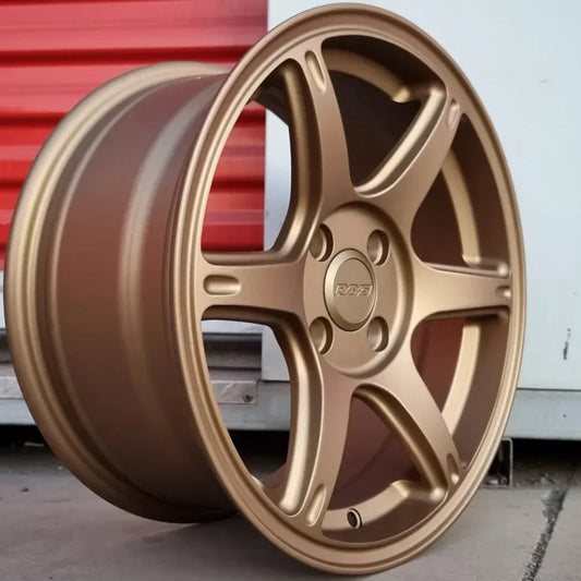 SET DE LLANTAS VOLK TE37. Aro 15-4x100 .Color Bronce .(CT1120).
