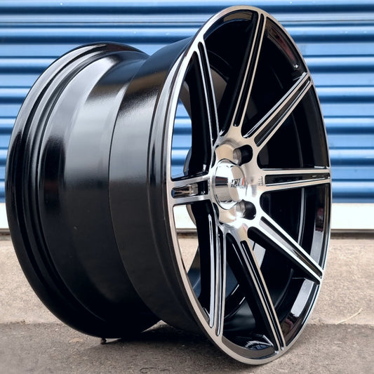 SET DE LLANTAS MODELO 15CJA202A. Aro 15-4x100 .Color Cromado Fondo Negro .(15CJA202A).