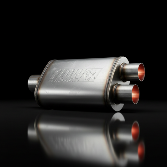 Silenciador de Alto Flujo Flowmaster 3”x2.5” Doble – Potencia y Sonido Racing. (72198)