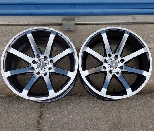 SET DE LLANTAS CODIGO:  COLOR Cromada Fondo Grafito. Aro 15-4x100, 4x114 (3724)