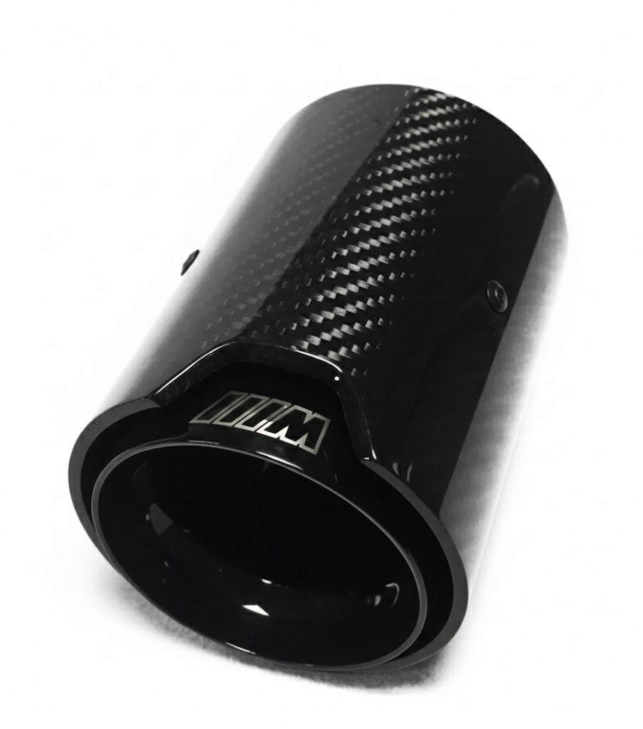 Cola de Escape de Alto Flujo BMW M Performance 2,75”x3,5” en fibra de carbono.